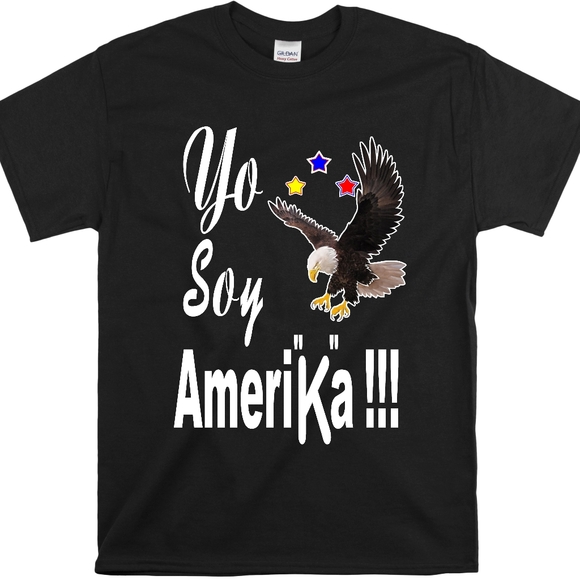 Yo Soy Amerika Black T Shirt Tex Mex Shirts American Eagle Shirts S-2XL - Picture 1 of 1